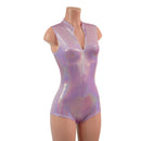 Sleeveless Stella Romper in Lilac Holographic-3
