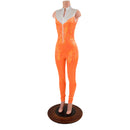 Orange Kaleidoscope Catsuit with White Kaleidoscope Yoke-4
