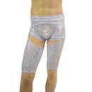 Mens Midrise Sahara Shorts Chaps in White Kaleidoscope-3