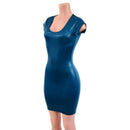 Nile Blue Metallic Cap Sleeve Bodycon Dress-3