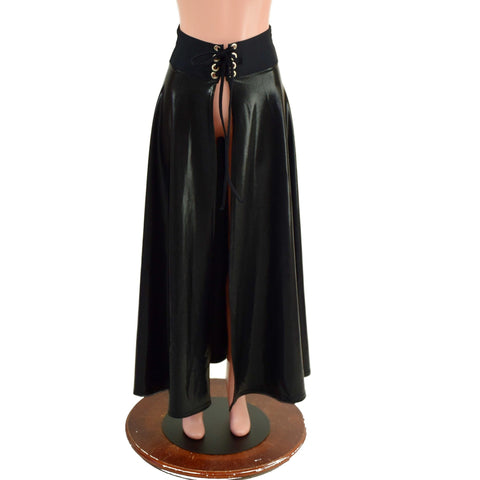 Black Mystique Lace Up Front Skirt - Coquetry Clothing