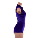 Sleeveless Stella Romper in Purple Velvet-4