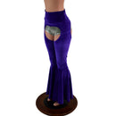 High Waist Bell Bottom Flare Chaps in Purple Velvet (Shorts sold separately)-4