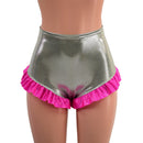 High Waist Siren Shorts with Ruffled Leg - Coquetry Clothing