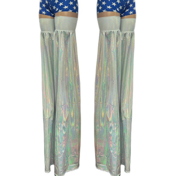 Flashbulb White Holographic Stilt Covers