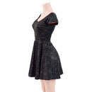 Star Noir Cap Sleeve Skater Dress-2