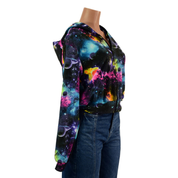 Hooded Kimberly Jacket in UV Glow Galaxy
