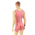 Mens Strong Man Striped Singlet - 5