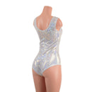White Kaleidoscope Tank Style Romper with Siren Cut Leg-3