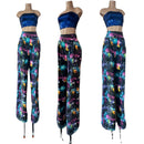 Trouser Style Stilt Pants in UV Glow Galaxy-1