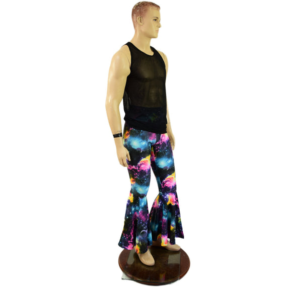 Mens Galaxy Bell Bottom Flares