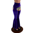 High Waist Bell Bottom Flare Chaps in Purple Velvet (Shorts sold separately)-3