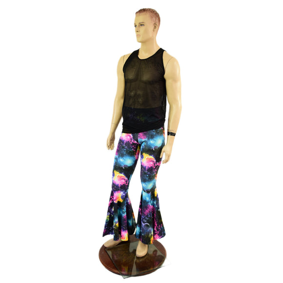 Mens Galaxy Bell Bottom Flares
