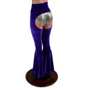 High Waist Bell Bottom Flare Chaps in Purple Velvet (Shorts sold separately)-2