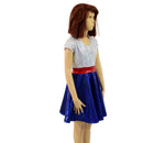 Girls Red, White and Blue Cap Sleeve Skater Dress-2