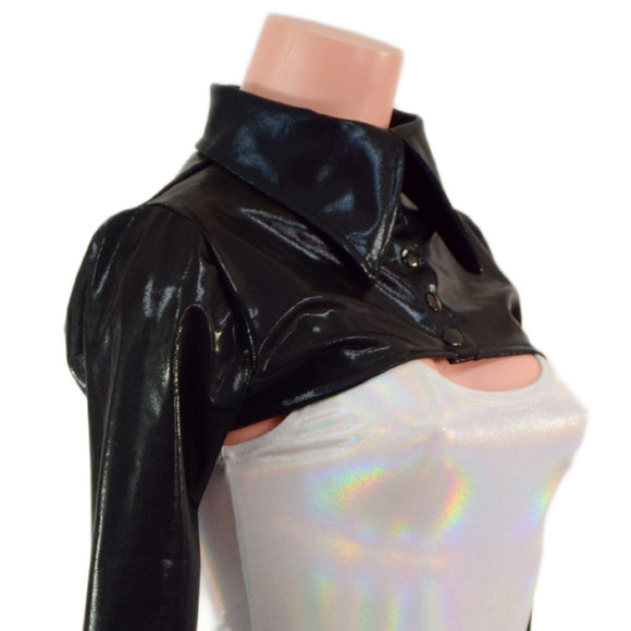 Black Mystique Bolero with Snap Front Rodeo Collar