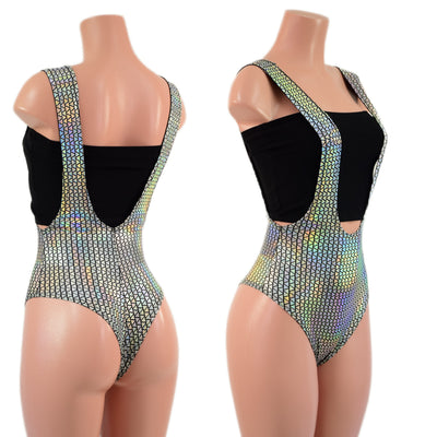 Prism Holographic Suspender Romper with Brazilian Cut Leg (Top sold separately)