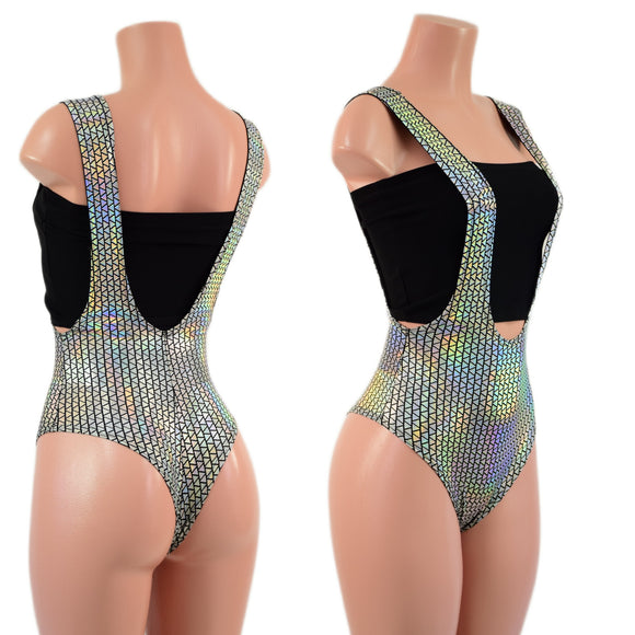 Prism Holographic Suspender Romper with Brazilian Cut Leg (Top sold separately)