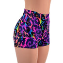 Rainbow Leopard High Waist Shorts-1