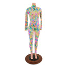 Neon Flux Long Sleeve Catsuit with Back Zipper-2