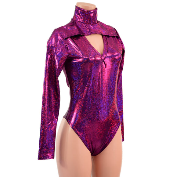 Fuchsia Sparkly Jewel Romper and Breakaway Skirt Set