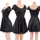 Star Noir Cap Sleeve Skater Dress-1