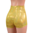 Gold Sparkly Jewel High Waist Shorts-5