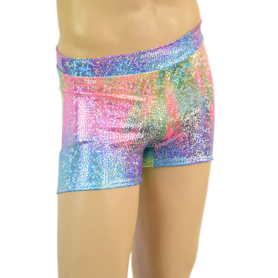 Mens Rio Midrise Shorts in Rainbow Shattered Glass