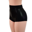 High Waist Pinup Shorts with Boy Cut Leg in Black Mystique-5