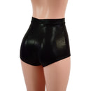 High Waist Pinup Shorts with Boy Cut Leg in Black Mystique-4
