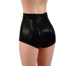 High Waist Pinup Shorts with Boy Cut Leg in Black Mystique-3
