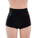 High Waist Pinup Shorts with Boy Cut Leg in Black Mystique-2