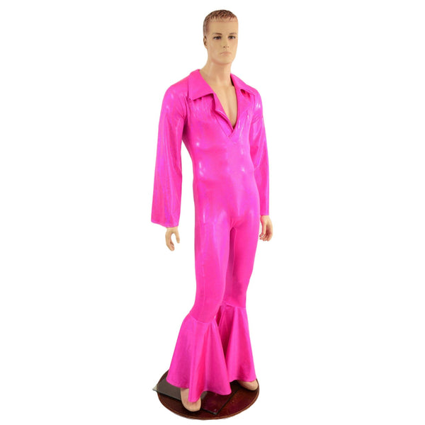 Mens Waterloo Catsuit in Neon Pink Sparkly Jewel - 6