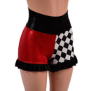 High Waist Circus Shorts with Ruffled Leg-5
