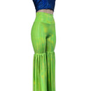 Leggings Style Stilt Pants in Neon Lime Holographic-2
