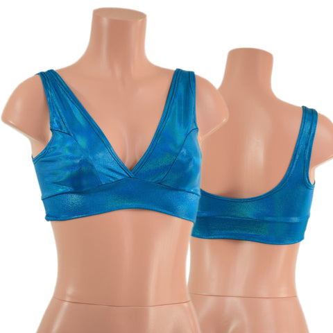 Peacock Holographic Starlette Bralette - Coquetry Clothing