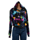 Hooded Kimberly Jacket in UV Glow Galaxy-2