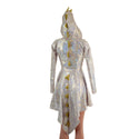 Long Sleeve Dragon Tail Hooded Skater Dress - 4