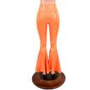 Neon Orange Kaleidoscope High Waist Bell Bottom Flares-4