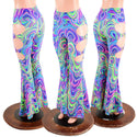 High Waist Solar Flares with Triple Cutouts and O-rings - 1