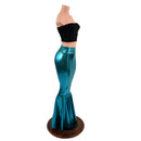 Teal Metallic High Waist Mermaid Skirt-3