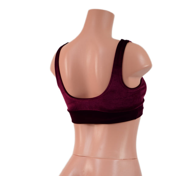 Starlette Bralette in Burgundy Velvet