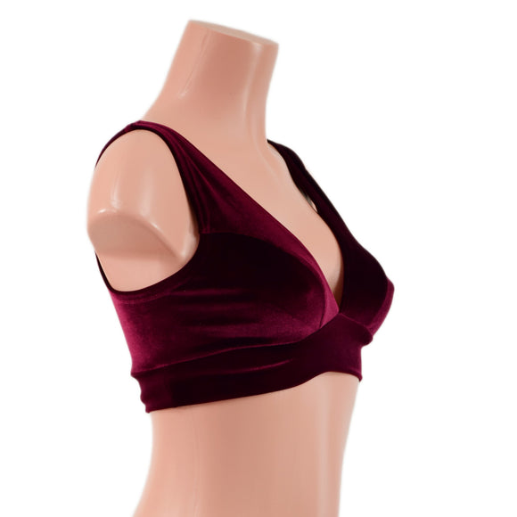 Starlette Bralette in Burgundy Velvet