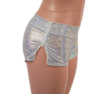 Lowrise Zip Away Shorts with Full Separating Zippers on Both Hips
