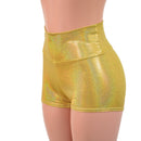 Gold Sparkly Jewel High Waist Shorts-4