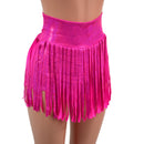 High Waist Gladiator Shorts in Neon Pink Sparkly Jewel-1