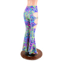 High Waist Solar Flares with Triple Cutouts and O-rings - 5