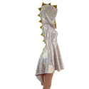 Long Sleeve Dragon Tail Hooded Skater Dress - 3