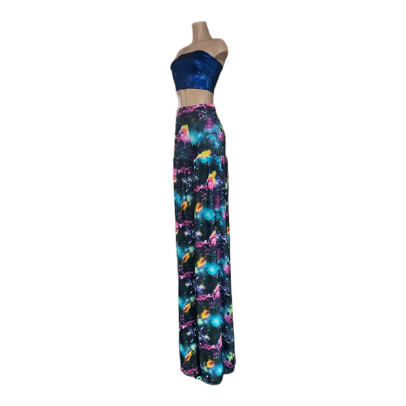 Fitted at the Hips Stilt Pants in UV Glow Galaxy