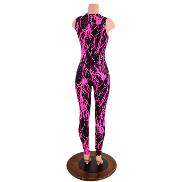 Pink Lightning Sleeveless Catsuit - 5